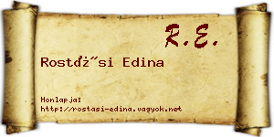 Rostási Edina névjegykártya